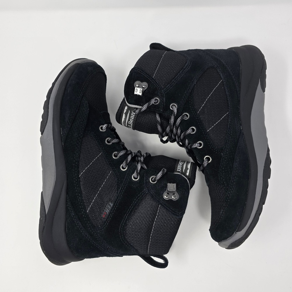 LL Bean Womens Snow Sneakers Waterproof Primaloft Boots Black 504747 Size 8.5 M - Picture 5 of 16